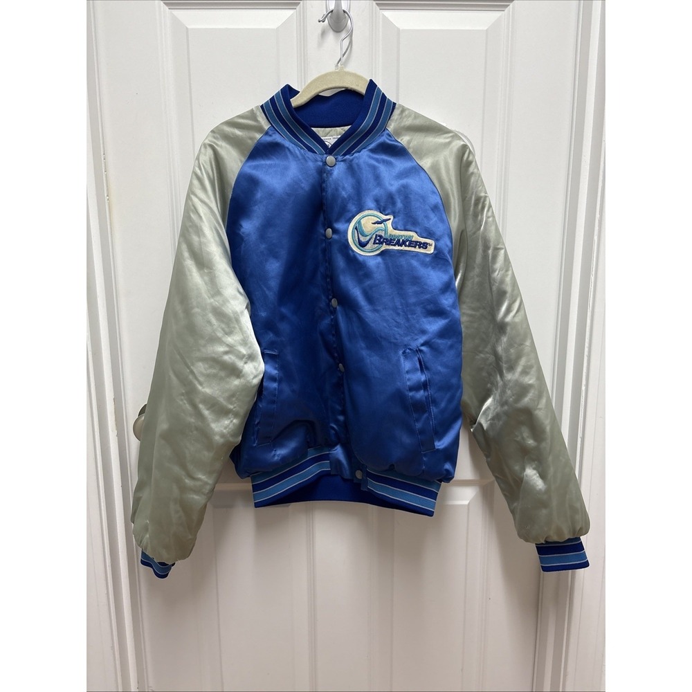 Men's Vintage Satin Varsity Jacket - Boston Breakers -‎ Size Medium